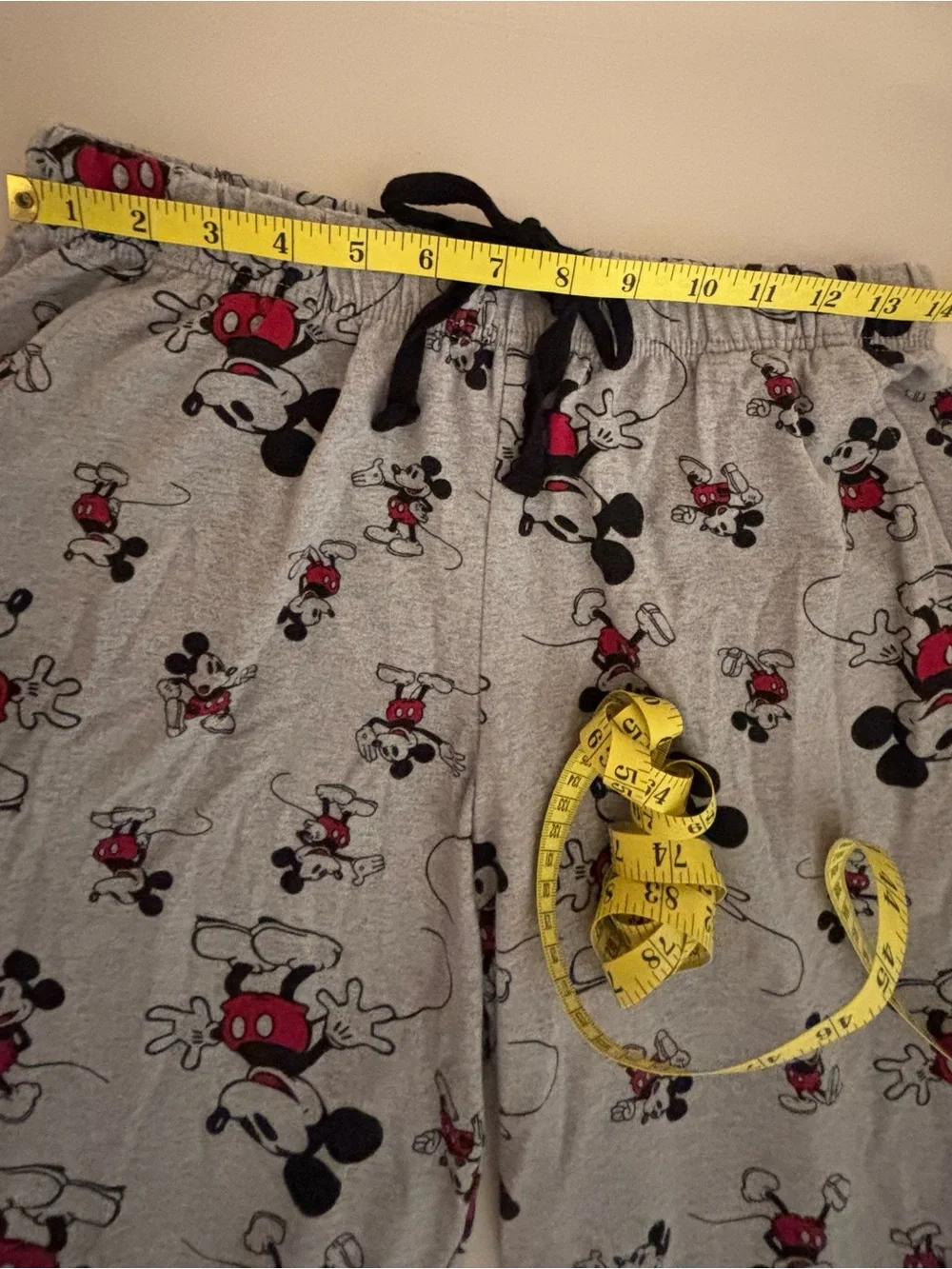 Disney Grey Mickey Mouse Fleece Pajama Bottoms - Picture 6 of 12